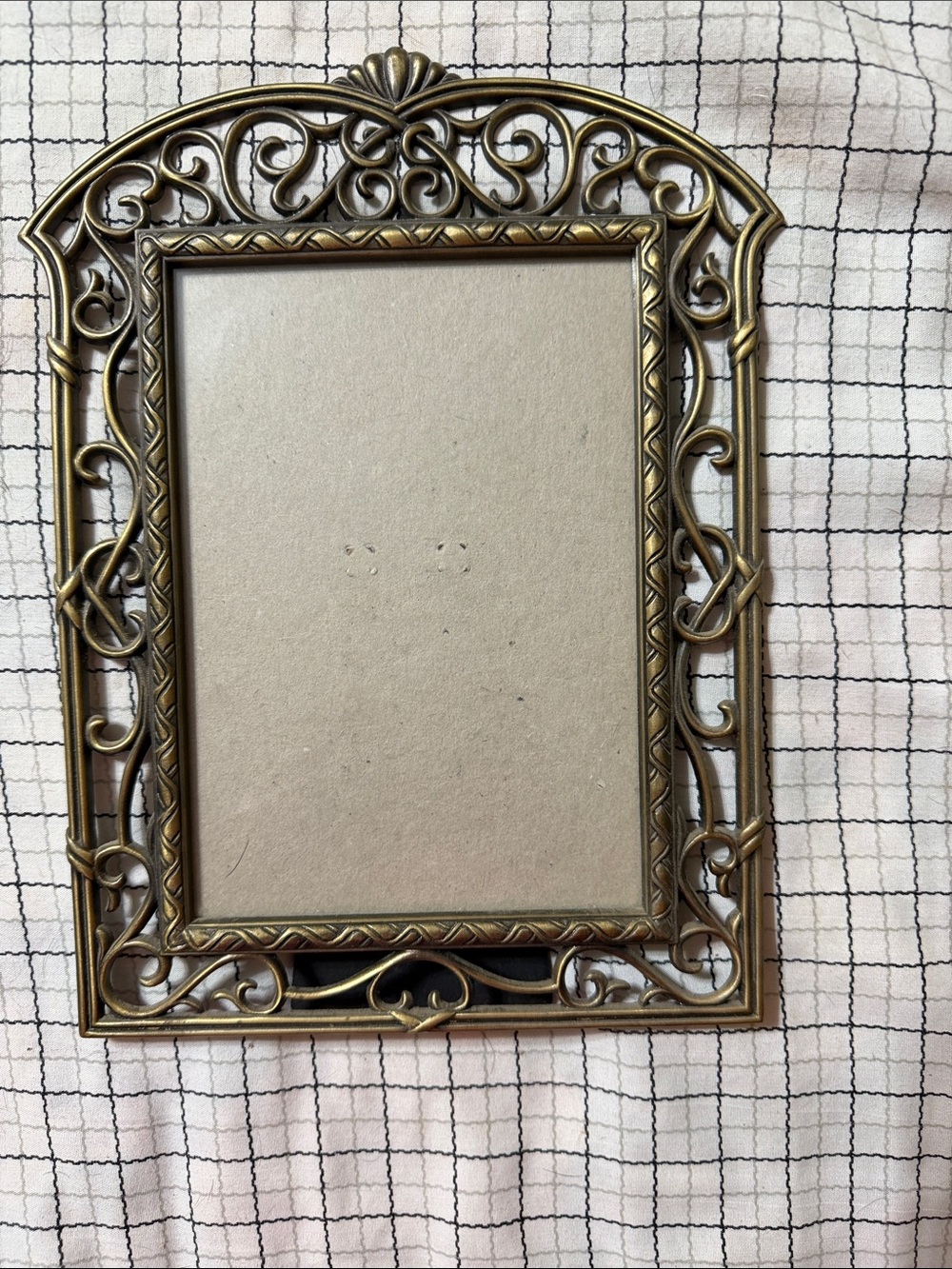 Ornate Brass-Tone Decorative Picture Frame - Classic Home Accent